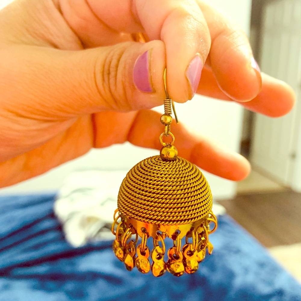 Bollywood style jhumka earrings